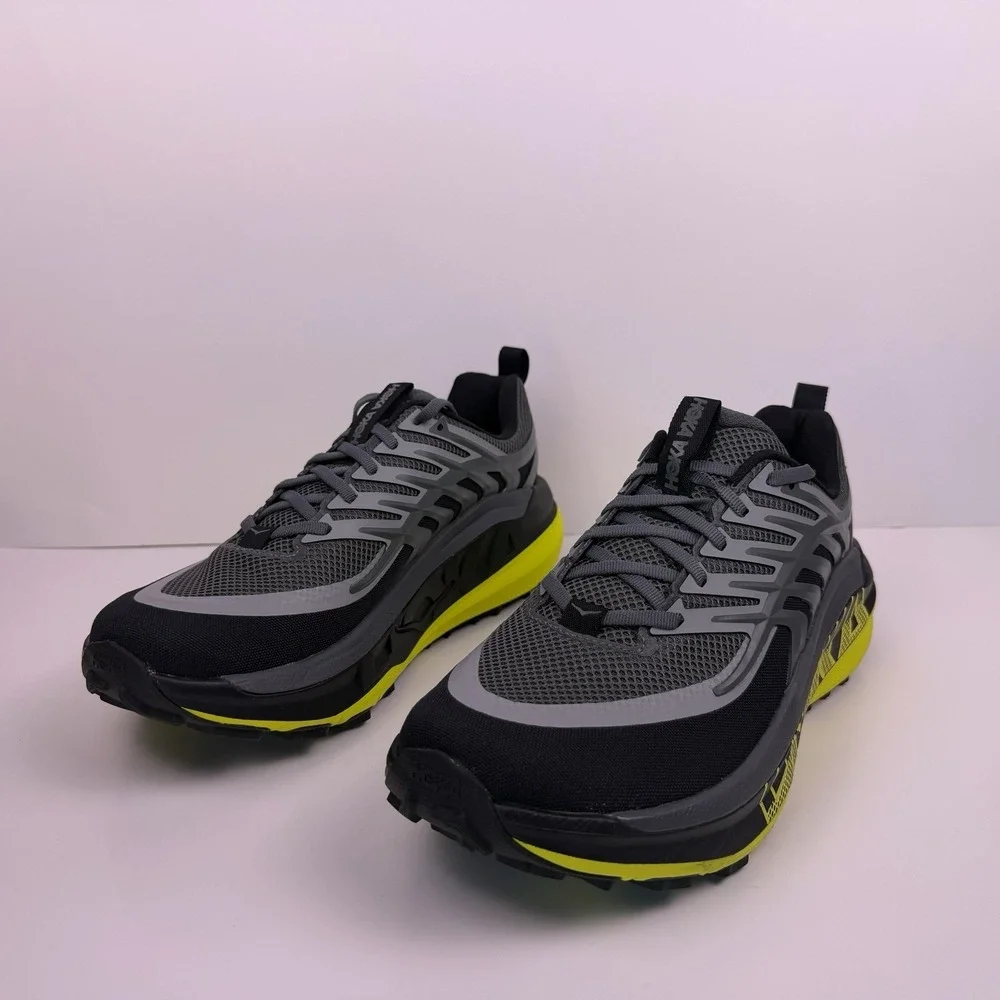 Hoka One One Stinson 8 Trail Running Shoes Men's Size 10D Gray/Black Sample